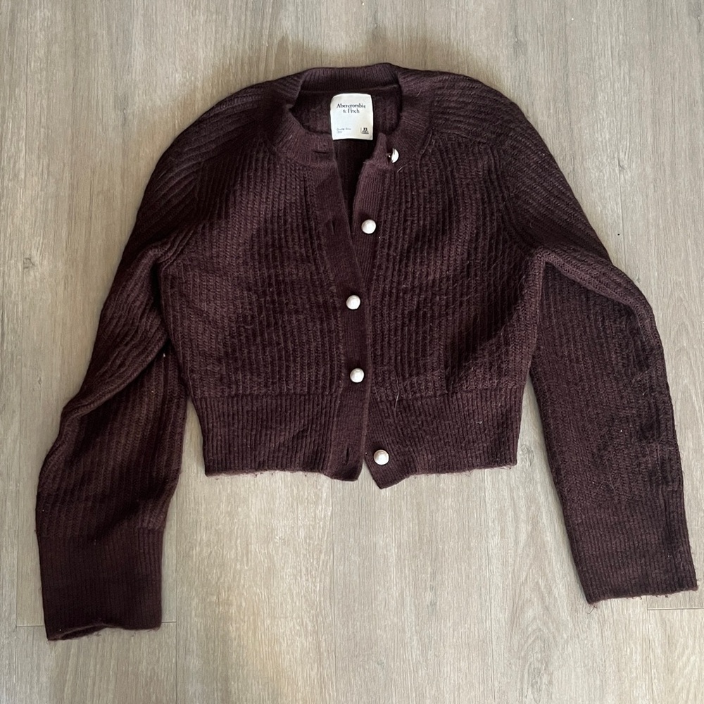 Abercrombie Brown Cardigan Sweater